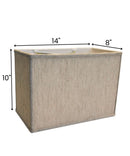 14"W x 10"H Rectangular Drum Lampshade Softback Textured Oatmeal 14"W x 10"H Rectangular Drum Lampshade Softback Textured Oatmeal
