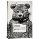 Bear Mugshot Black Canvas Bear Mugshot Black Canvas
