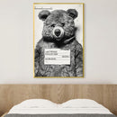 Bear Mugshot Black Canvas Bear Mugshot Black Canvas