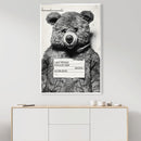 Bear Mugshot Black Canvas Bear Mugshot Black Canvas