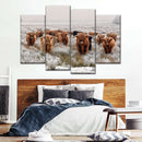 Winter Highland Cows Wall Art Winter Highland Cows Wall Art