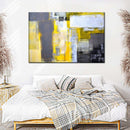 Yellow On Gray Abstract Wall Art Yellow On Gray Abstract Wall Art