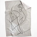 Beige Line Art Blanket Beige Line Art Blanket