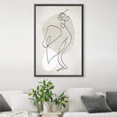 Beige Line Art Canvas Beige Line Art Canvas