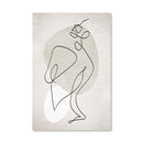 Beige Line Art Canvas Beige Line Art Canvas