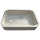 Beige Travertine Rectangular Wall-mount Bathroom Sink Hidden Drain (W)16" (L)24" (H)5" Beige Travertine Rectangular Wall-mount Bathroom Sink Hidden Drain (W)16" (L)24" (H)5"
