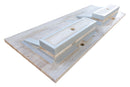 Beige Vein-Cut Travertine Double Bathroom Vanity Top Sink - (W)23" (L)60" (H)5.5" Beige Vein-Cut Travertine Double Bathroom Vanity Top Sink - (W)23" (L)60" (H)5.5"