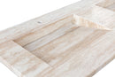 Beige Vein-Cut Travertine Double Bathroom Vanity Top Sink - (W)23" (L)60" (H)5.5" Beige Vein-Cut Travertine Double Bathroom Vanity Top Sink - (W)23" (L)60" (H)5.5"