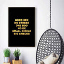 Big Checks - Black Canvas Big Checks - Black Canvas