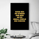 Big Checks - Black Canvas Big Checks - Black Canvas