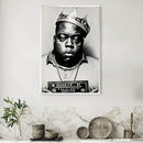 Biggie Mugshot Black Canvas Biggie Mugshot Black Canvas