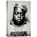Biggie Mugshot Black Canvas Biggie Mugshot Black Canvas
