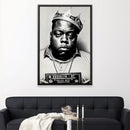 Biggie Mugshot Black Canvas Biggie Mugshot Black Canvas