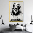 Biggie Mugshot Black Canvas Biggie Mugshot Black Canvas