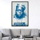 Biggie Mugshot Blue Canvas Biggie Mugshot Blue Canvas