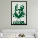 Biggie Mugshot Green Canvas Biggie Mugshot Green Canvas