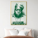 Biggie Mugshot Green Canvas Biggie Mugshot Green Canvas