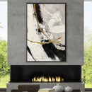 Black and White Crosspoint Oil Painting Black and White Crosspoint Oil Painting