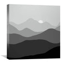 Black and White Mountains Canvas Black and White Mountains Canvas