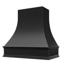 Black Wood Range Hood With Curved Front and Decorative Trim - 30" 36" 42" 48" 54" and 60" Widths Available Black Wood Range Hood With Curved Front and Decorative Trim - 30" 36" 42" 48" 54" and 60" Widths Available