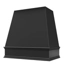Black Wood Range Hood With Tapered Front and Decorative Trim - 30", 36", 42", 48", 54" and 60" Widths Available Black Wood Range Hood With Tapered Front and Decorative Trim - 30", 36", 42", 48", 54" and 60" Widths Available