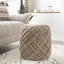 Bellingen Gray Handwoven Textured Pouf Bellingen Gray Handwoven Textured Pouf