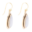 Blue Agate Golden Drop Earrings Blue Agate Golden Drop Earrings