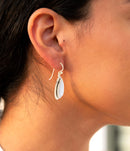 Blue Agate Golden Drop Earrings Blue Agate Golden Drop Earrings
