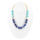 Blue Lapis and Magnesite Golden Necklace Blue Lapis and Magnesite Golden Necklace