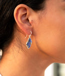 Blue Lapis Maltese Golden Cross Drop Earrings Blue Lapis Maltese Golden Cross Drop Earrings