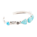Blue Turquoise and Sterling Silver Cuff Bracelet Blue Turquoise and Sterling Silver Cuff Bracelet