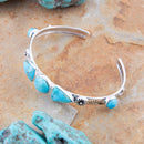 Blue Turquoise and Sterling Silver Cuff Bracelet Blue Turquoise and Sterling Silver Cuff Bracelet