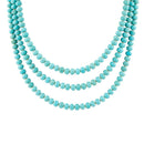 Blue Turquoise Magnesite Golden Necklace Blue Turquoise Magnesite Golden Necklace