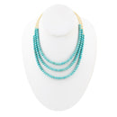 Blue Turquoise Magnesite Golden Necklace Blue Turquoise Magnesite Golden Necklace