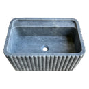 Bluestone Marble Rectangular Wall-mount Bathroom Sink Fluted (W)16" (L)24" (H)12" Bluestone Marble Rectangular Wall-mount Bathroom Sink Fluted (W)16" (L)24" (H)12"