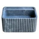 Bluestone Marble Rectangular Wall-mount Bathroom Sink Fluted (W)16" (L)24" (H)12" Bluestone Marble Rectangular Wall-mount Bathroom Sink Fluted (W)16" (L)24" (H)12"