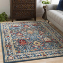 Neola Navy Blue Damask Area Rug Neola Navy Blue Damask Area Rug