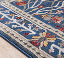 Neola Navy Blue Damask Area Rug Neola Navy Blue Damask Area Rug