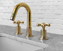 Widespread 3 Holes Solid Unlacquered Brass Faucet - Vanity Sink Faucet Widespread 3 Holes Solid Unlacquered Brass Faucet - Vanity Sink Faucet