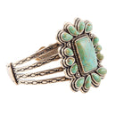 Blue Turquoise Golden Statement Cuff Bracelet Blue Turquoise Golden Statement Cuff Bracelet