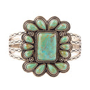 Blue Turquoise Golden Statement Cuff Bracelet Blue Turquoise Golden Statement Cuff Bracelet