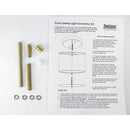 Moderne Flush Mount Conversion Kit 14"w Island Paradise Blue Drum Lampshade Moderne Flush Mount Conversion Kit 14"w Island Paradise Blue Drum Lampshade