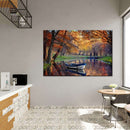 Autumn Lake Boat Wall Art Autumn Lake Boat Wall Art