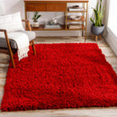 Siari Solid Red Shag Area Rug - Clearance Siari Solid Red Shag Area Rug - Clearance