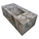 Calacatta Verde Marble Rectangular Wall-mount Bathroom Sink with 10" Backsplash (W)16" (L)34" (H)12" Calacatta Verde Marble Rectangular Wall-mount Bathroom Sink with 10" Backsplash (W)16" (L)34" (H)12"