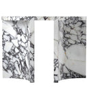 Calacatta Viola Marble Designer Arched Legs Console Polished (W)15" (L)40" (H)32" front view Calacatta Viola Marble Designer Arched Legs Console Polished (W)15" (L)40" (H)32" front view
