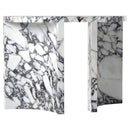 Calacatta Viola Marble Designer Arched Legs Console Polished (W)15" (L)40" (H)32" side view 2 Calacatta Viola Marble Designer Arched Legs Console Polished (W)15" (L)40" (H)32" side view 2