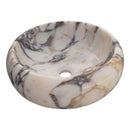 Calacatta Viola Marble Above Vanity Round Bathroom Sink Polished (D)16" (H)6" Calacatta Viola Marble Above Vanity Round Bathroom Sink Polished (D)16" (H)6"