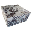 Calacatta Viola Marble Rectangular Prism Block Design Coffee Table (W)24" (L)24" (H)12" Calacatta Viola Marble Rectangular Prism Block Design Coffee Table (W)24" (L)24" (H)12"