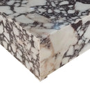 Calacatta Viola Marble Rectangular Prism Block Design Coffee Table (W)24" (L)24" (H)12" Calacatta Viola Marble Rectangular Prism Block Design Coffee Table (W)24" (L)24" (H)12"